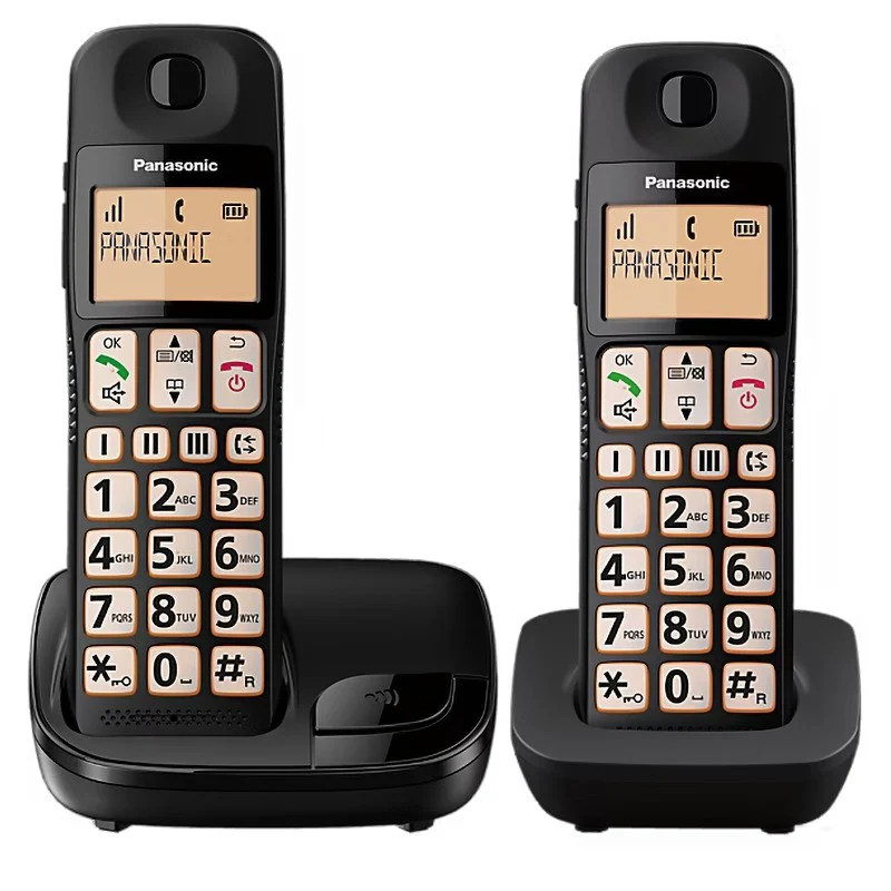 Panasonic KX-TGE112EB Twin Big Button Cordless Dect Phone - Black | TLP112T - Image 4