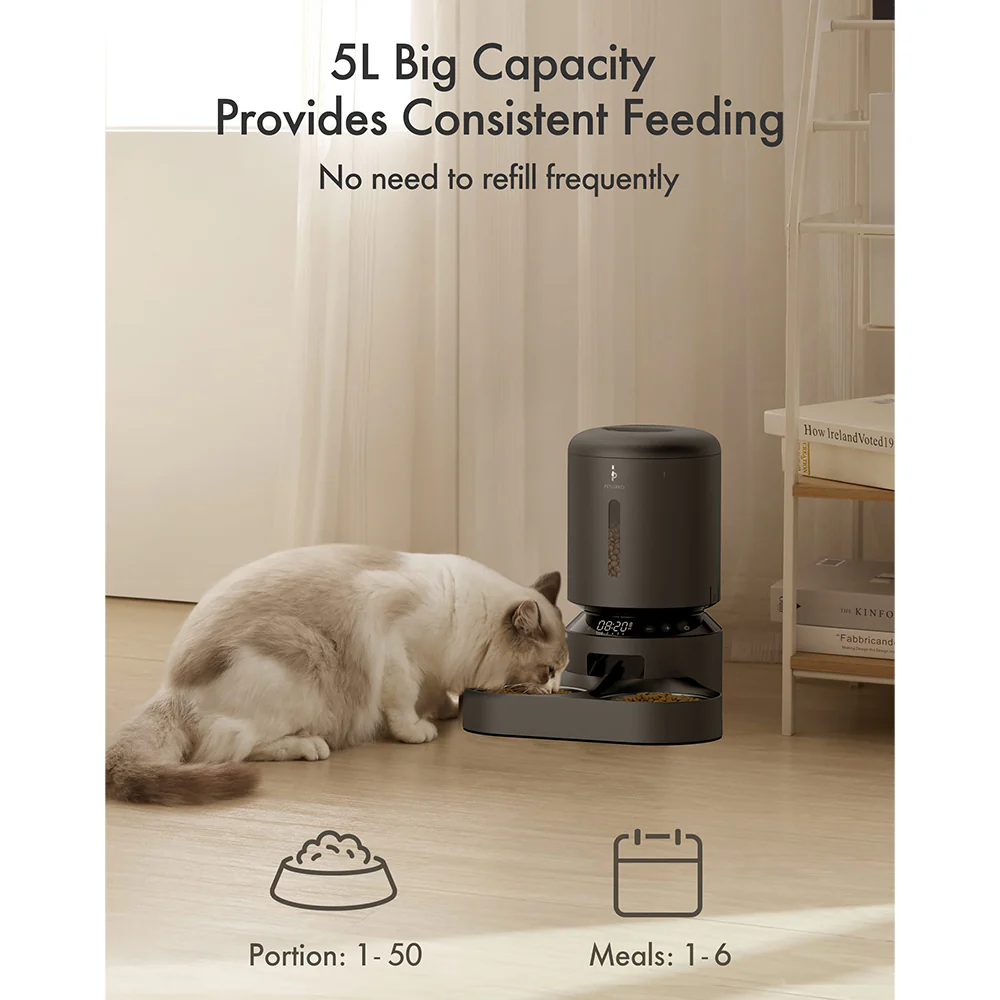 Petlibro Granary 5L Dual Food Tray Automatic Feeder - Black | PL-AF006-93B - Image 7