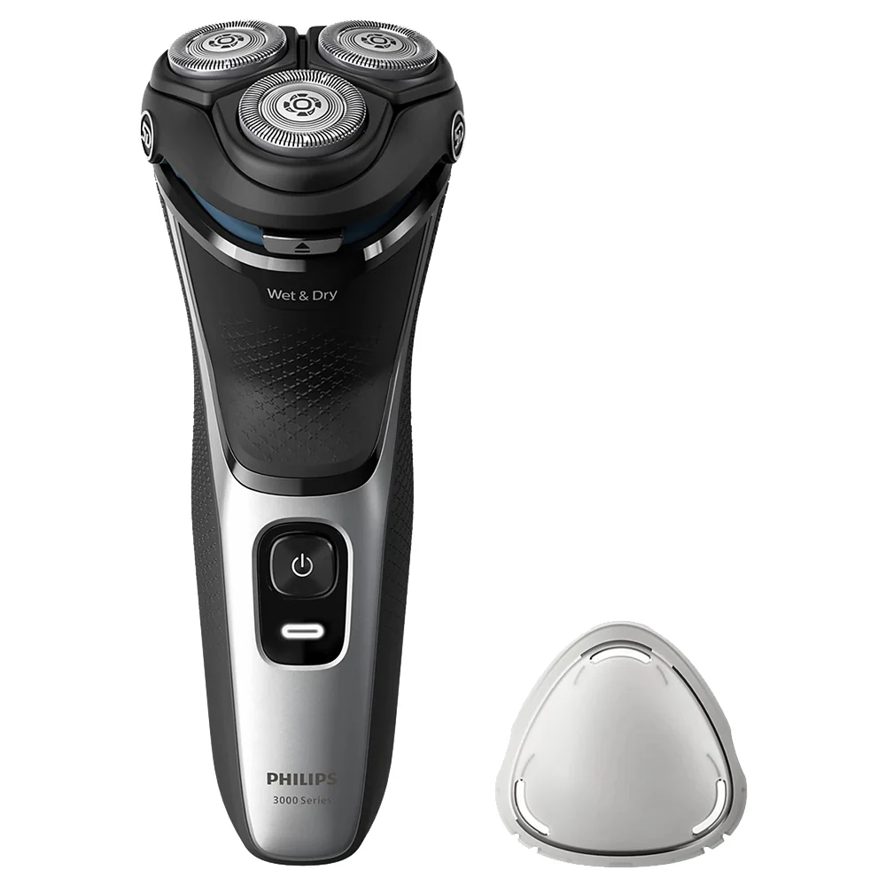 Philips Shaver 3000 Series Wet & Dry Electric Shaver - Bright Silver | S3143/00