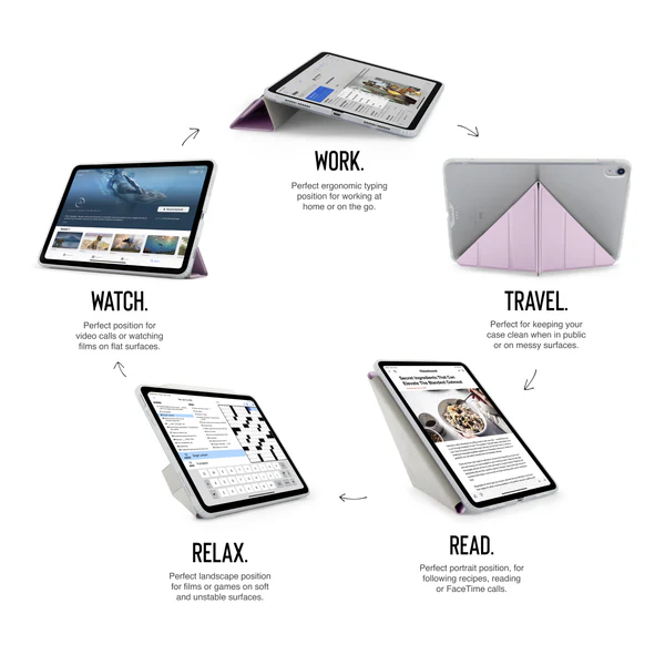 Pipetto Origami No1 Original Case for iPad Air 11" / 10.9" - Metallic Purple | P052-128-AD - Image 7