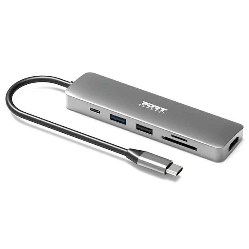 Port Connect 4K USB-C Docking Station with 100W Power Delivery - Grey | 900162