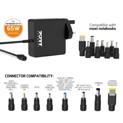 Port Connect 65W UK Universal Plug Adapters | 900093B-UK - Image 6