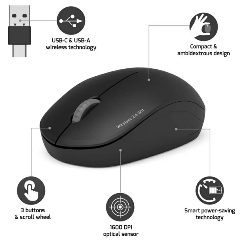 Port Connect Collection II Wireless Mouse - Black | 900540 - Image 6