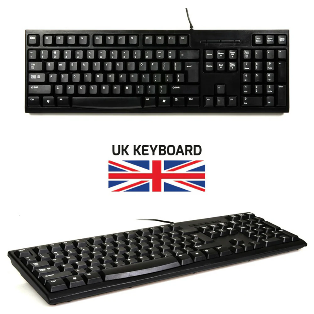 Port Connect Qwerty USB Wired Keyboard & Mouse - Black | 900900-UK - Image 2
