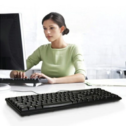 Port Connect Wired USB Qwerty Keyboard - Black | 900753-UK - Image 3