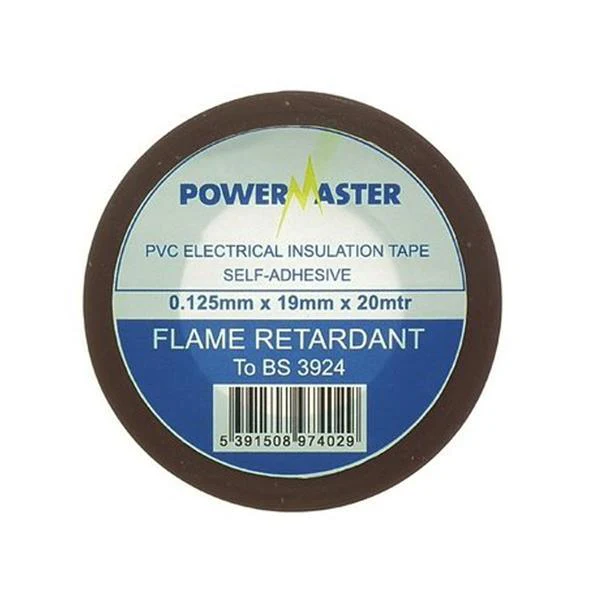 Powermaster 19mm 20M PVC Eletrical Insulating Tape - Brown | 1799-14 - Image 2