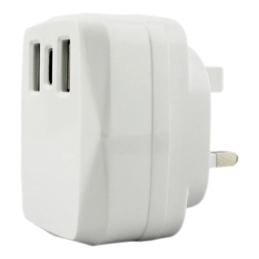 Powerz 18W Dual USB / USB-C Mains Charger - White | 229489 - Image 3