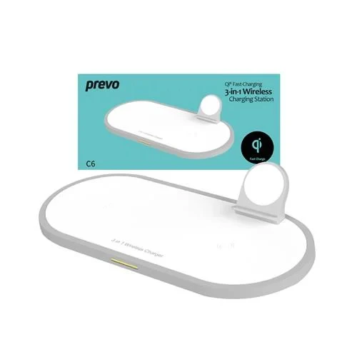 Prevo C6-W Indoor 3-in-1 Wireless Charging Station - White | 999433 - Image 3
