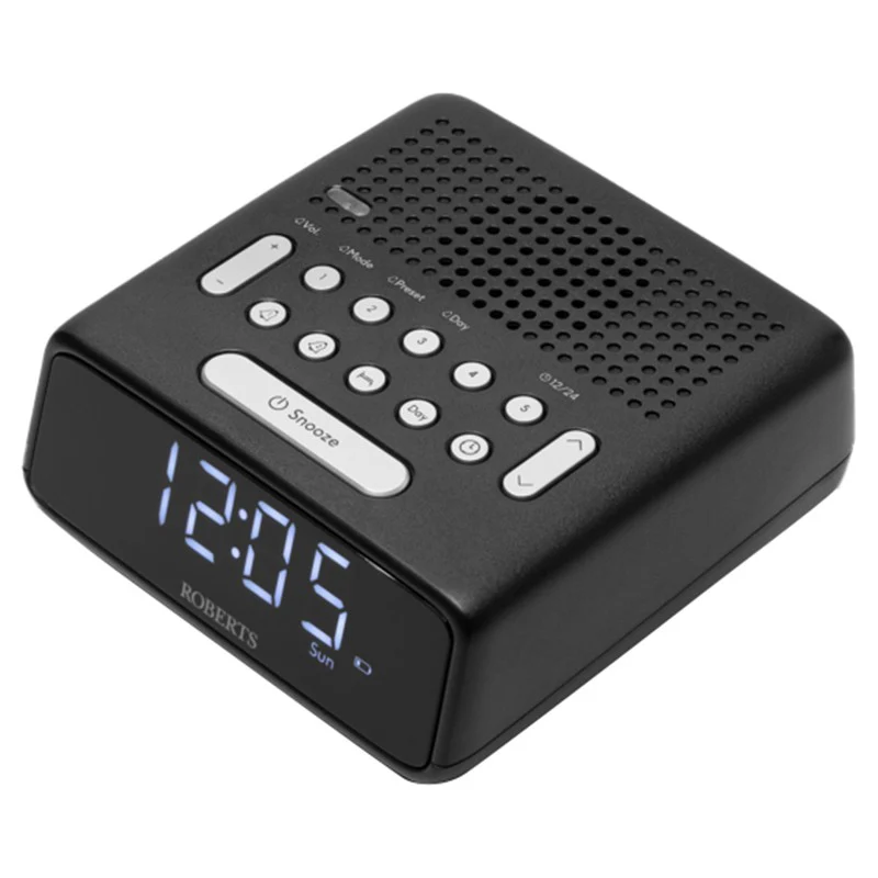 Roberts Ortus Alarm Clock Radio with LED Display - Black | ORTUSFMBK - Image 2