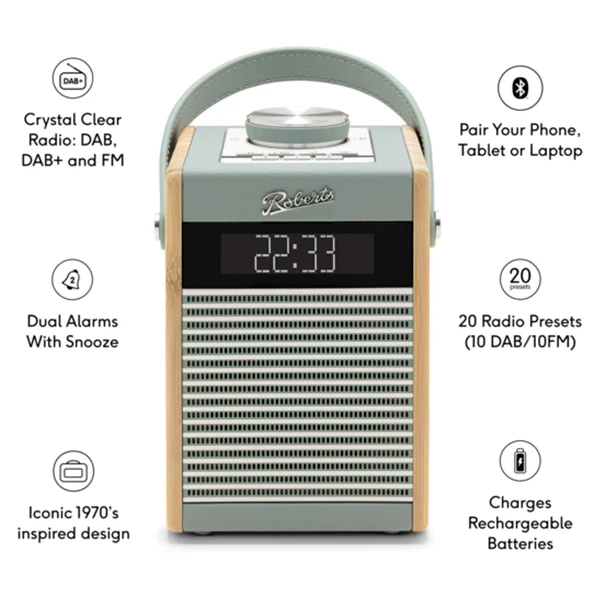 Roberts Rambler Midi DAB+/FM Portable Radio - Duck Egg | RAM-MIDIDE - Image 6