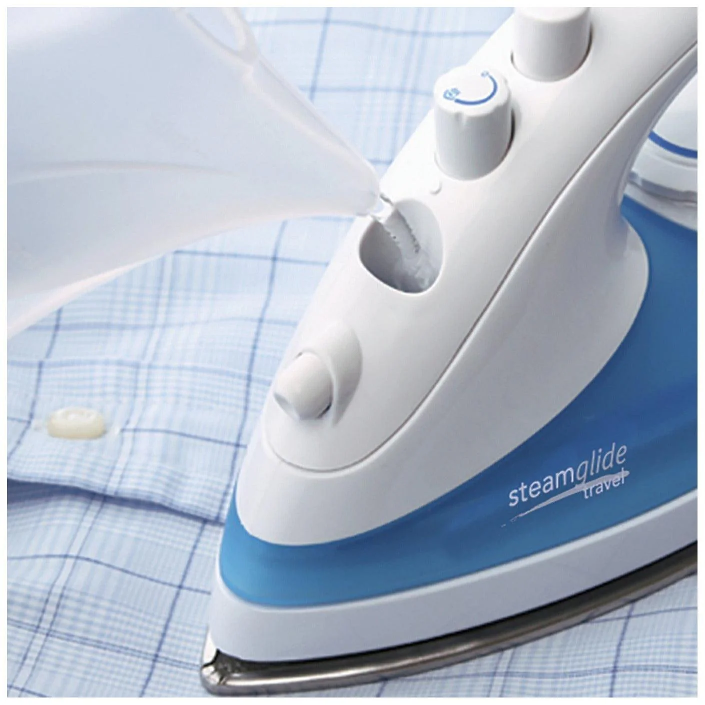 Russell Hobbs 760W Steam Glide Travel Iron - White & Blue | 22470 - Image 5