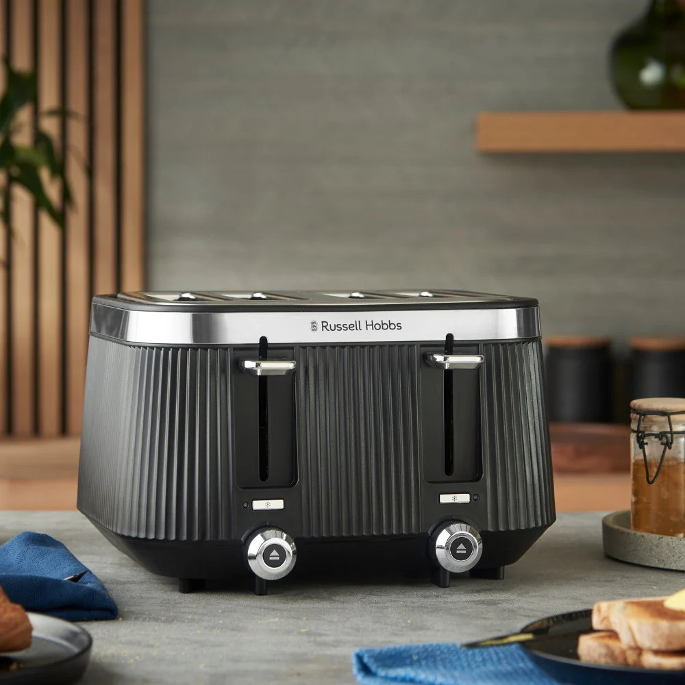 Russell Hobbs Bronte 4 Slice Toaster - Black | 26770 - Image 2
