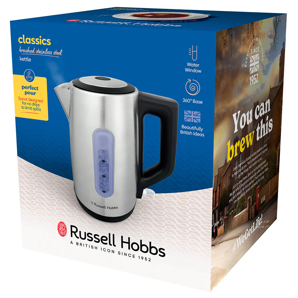 Russell Hobbs Classics Illuminated 3000W Kettle - Brushed Stainless Steel | 27380 - Image 9