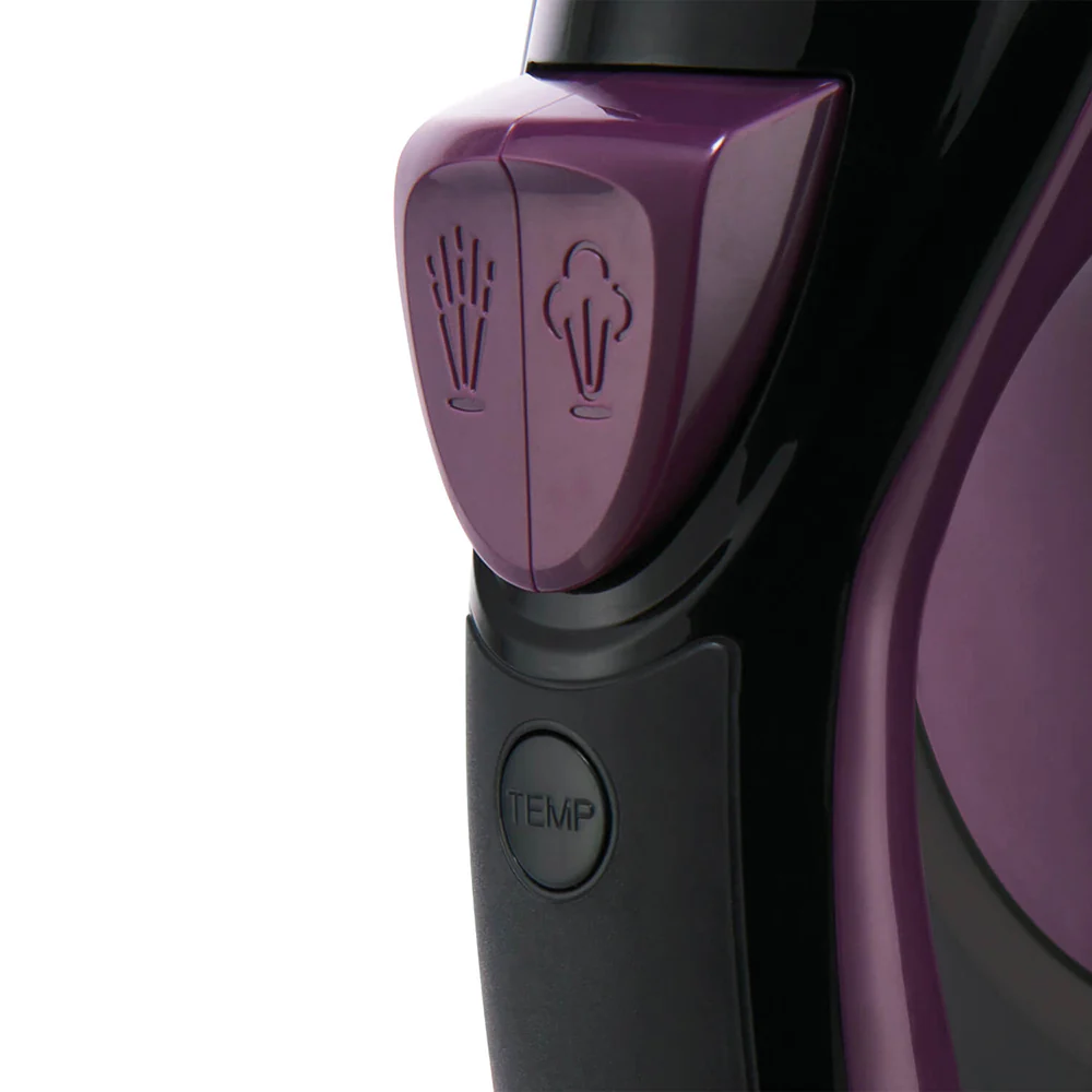 Russell Hobbs Colour Control Pro Ultra Steam Iron - Black and Purple | 27281 - Image 6