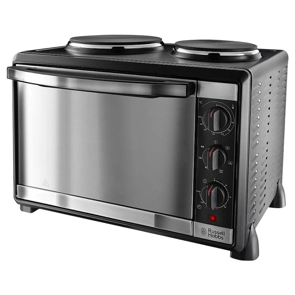 Russell Hobbs Electric Mini Kitchen Oven with 2 Zone Hob - Black | 22780 - Image 2