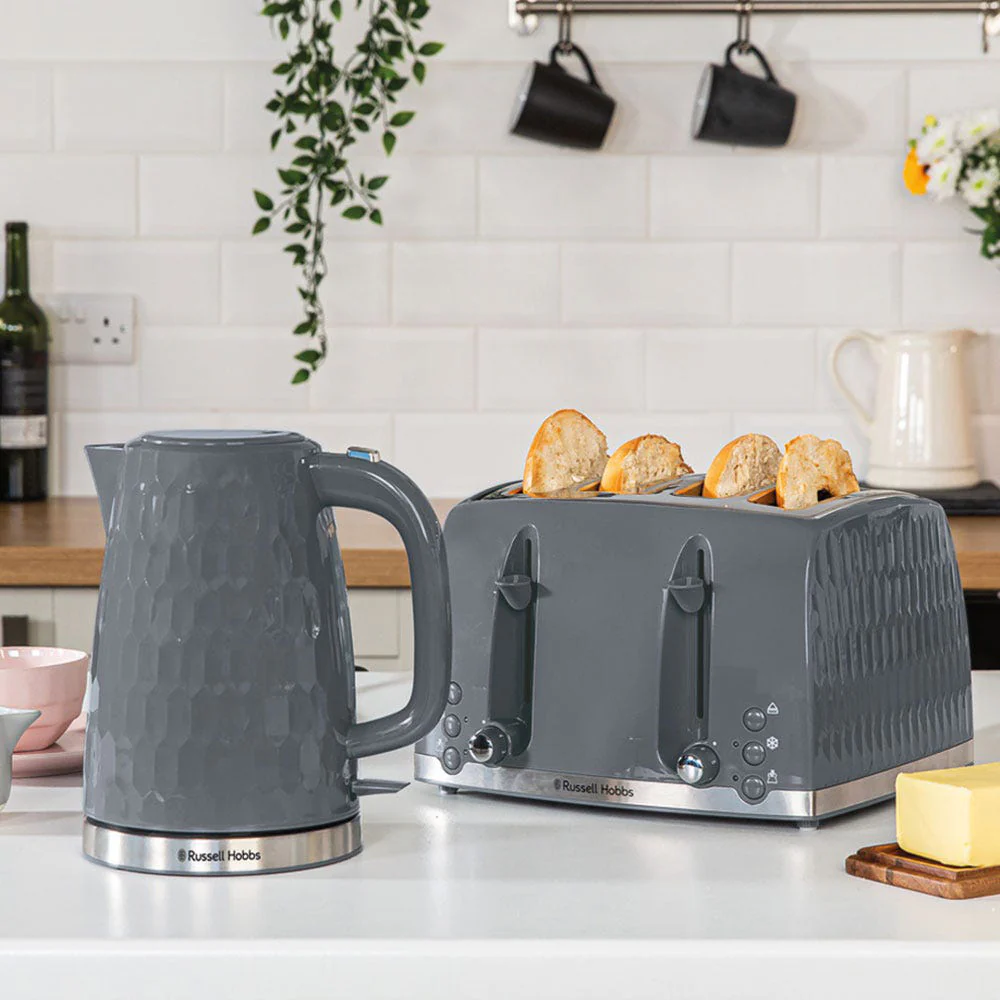 Russell Hobbs Honeycomb 1.7L Kettle - Grey | 26053 - Image 7