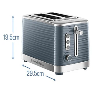 Russell Hobbs Inspire 2 Slice Toaster - Grey | 24373 - Image 6