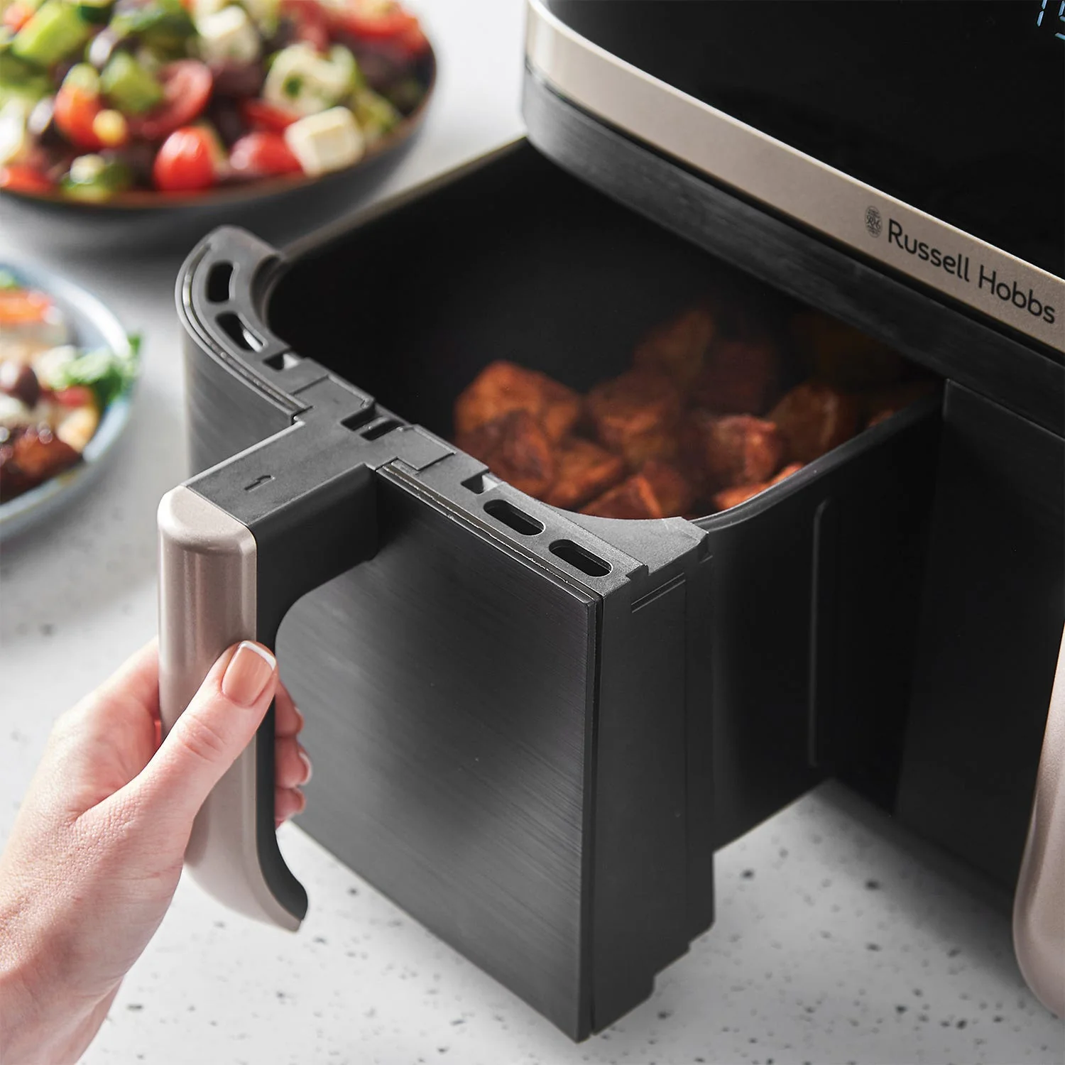 Russell Hobbs Satisfry 9L Dual Basket Air Fryer - Black | 27680 - Image 7