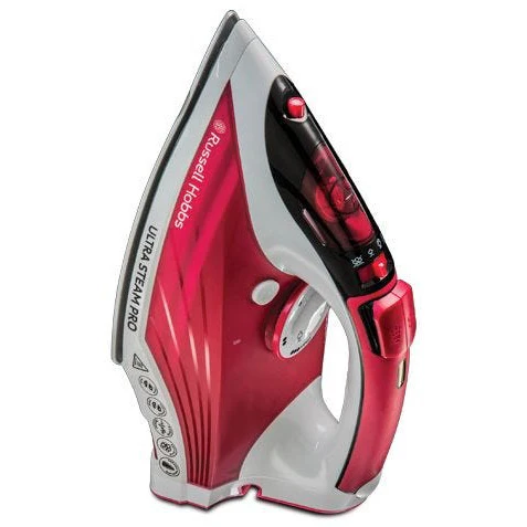 Russell Hobbs Ultra Steam Pro Iron - White & Red | 23990 - Image 3
