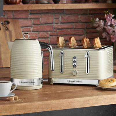 RussellHobbs Inspire 4 Slice Toaster - Cream | 24384 - Image 2