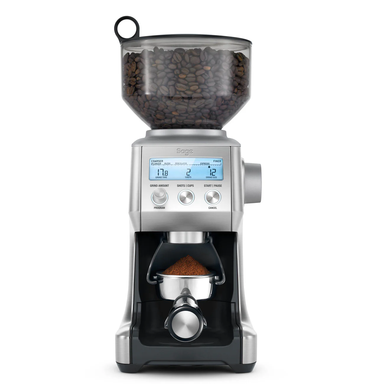 Sage 165W Smart Grinder Pro Coffee Grinder - Brushed Stainless Steel | BCG820BSSUK