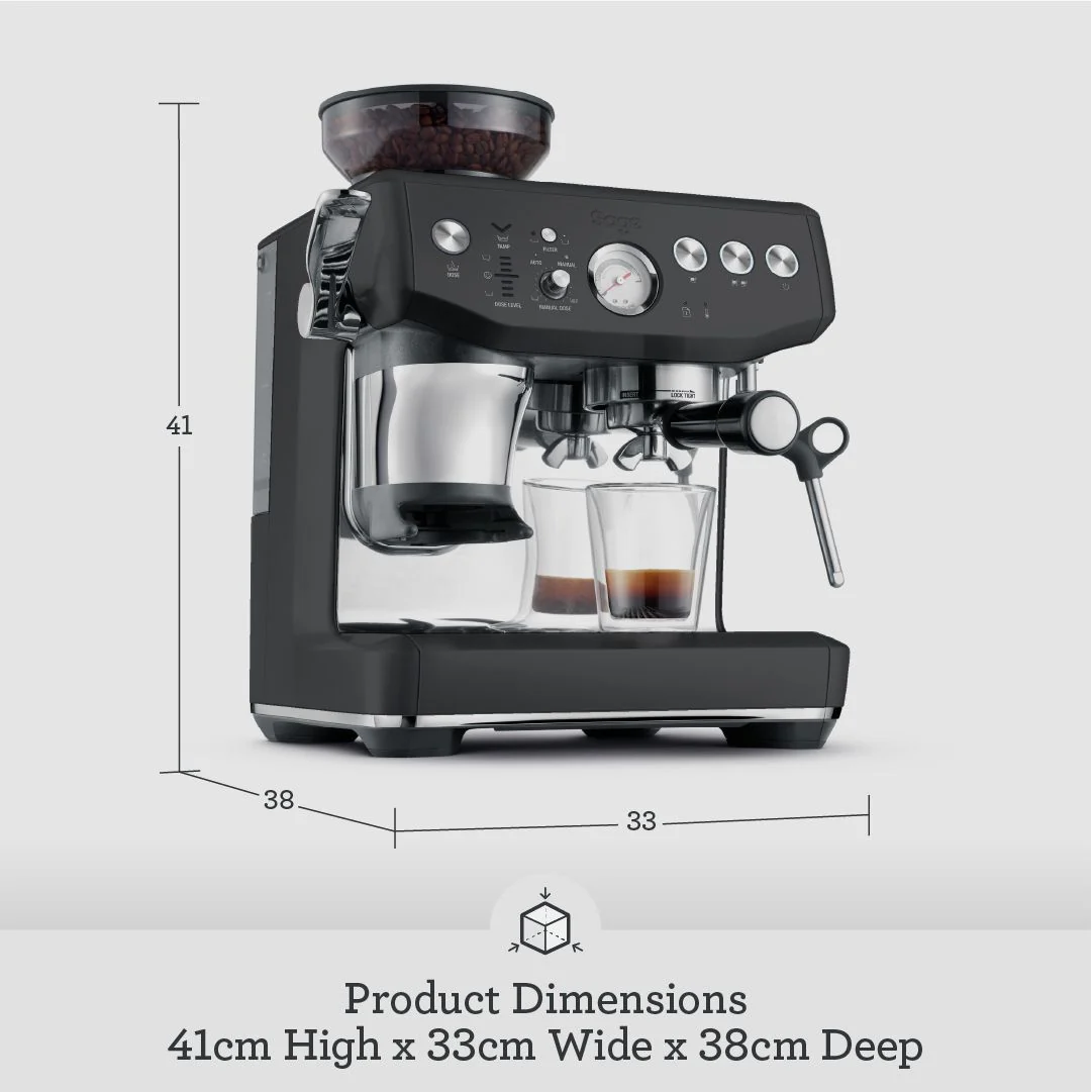 Sage The Barista Express Impress 1850W Espresso Coffee Machine - Black Stainless Steel | SES876BST4GUK1 - Image 2