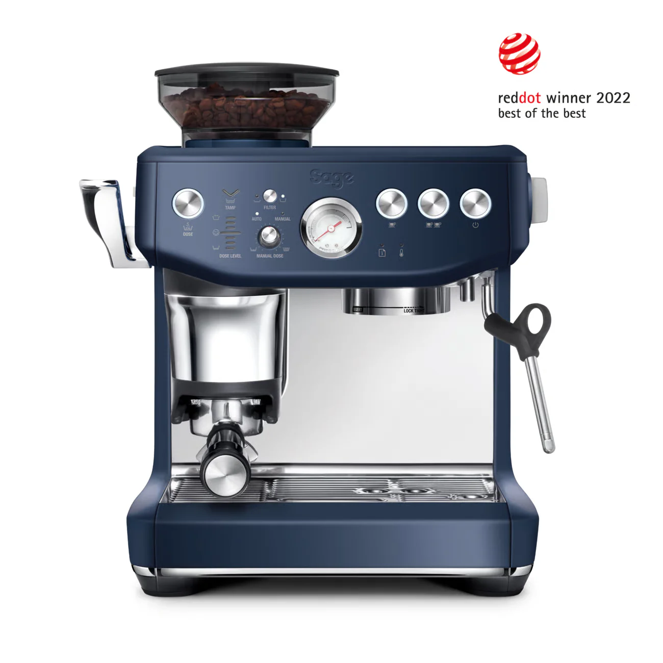 Sage The Barista Express Impress Coffee Machine - Damson Blue | SES876DBL4GUK1