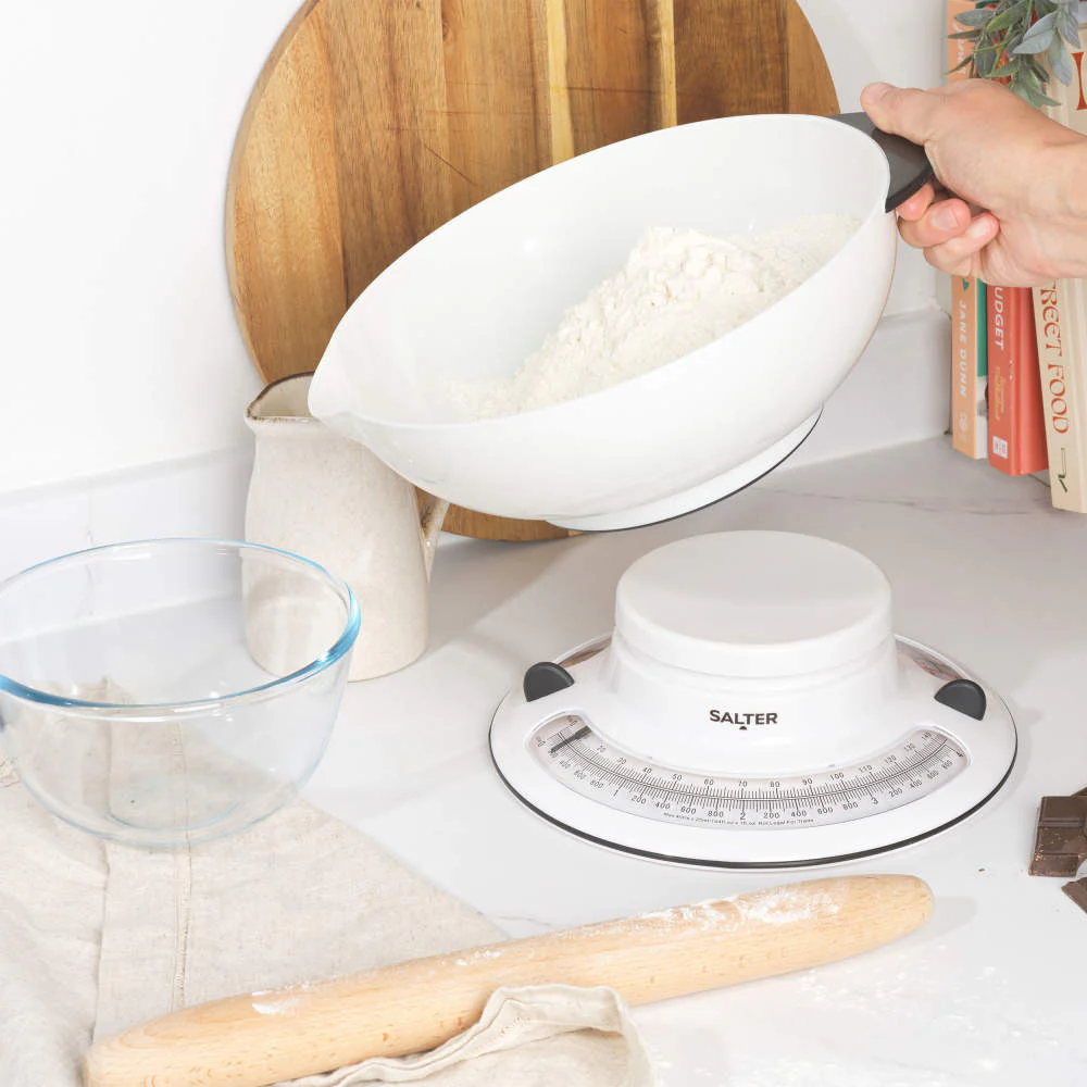Salter Aquaweigh Mechanical Kitchen Scale - White | 800 WHBKDR - Image 4