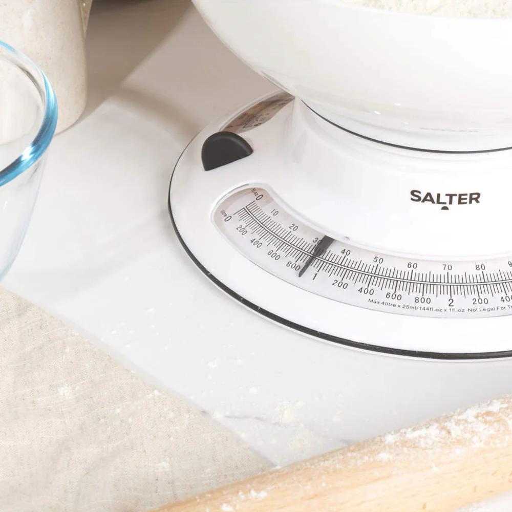 Salter Aquaweigh Mechanical Kitchen Scale - White | 800 WHBKDR - Image 5