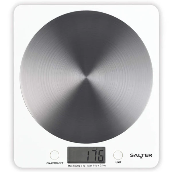 Salter Disc Digital Kitchen Scale - White | 1036 WHSSDR