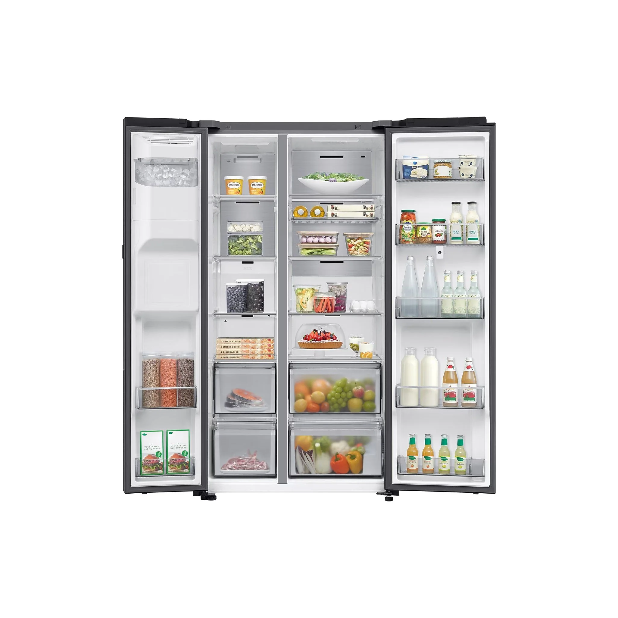 Samsung 614L American Freestanding American Fridge Freezer - Black DOI | RS90F66BEFEU - Image 3
