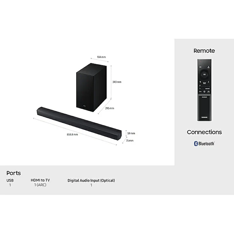 Samsung B450F B-Series 2.1CH Soundbar with Subwoofer | HW-B450F/XU - Image 10