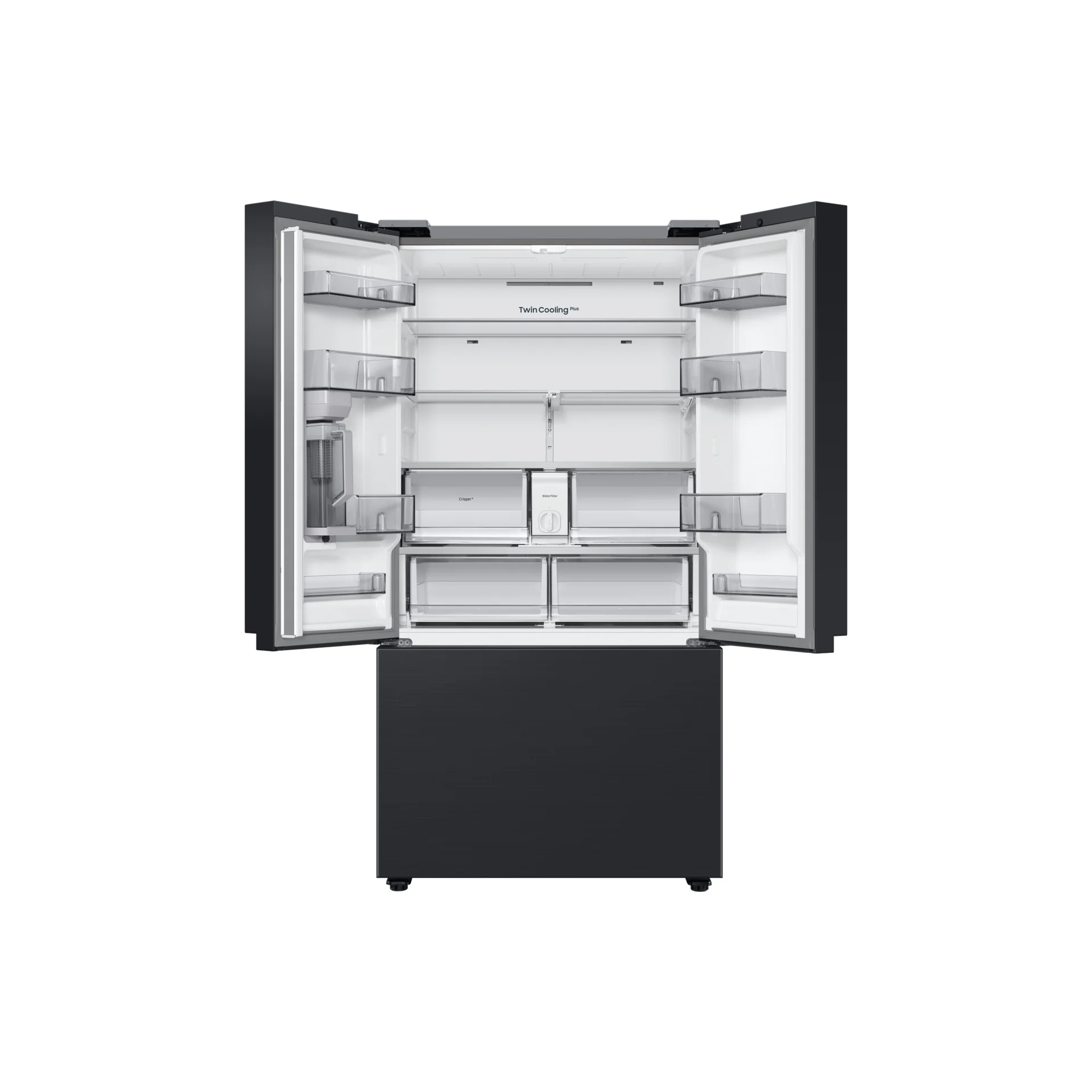 Samsung Bespoke 674L Frost Free Freestanding French Style Fridge Freezer - Black | RF24BB620EB1EU - Image 4