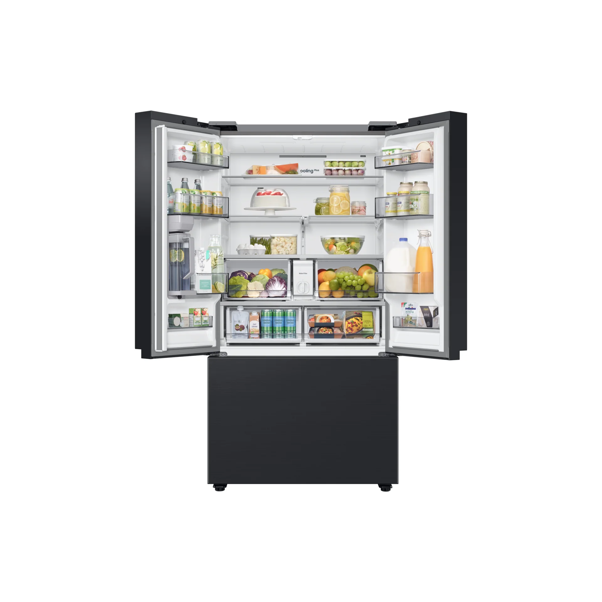 Samsung Bespoke 674L Frost Free Freestanding French Style Fridge Freezer - Black | RF24BB620EB1EU - Image 5
