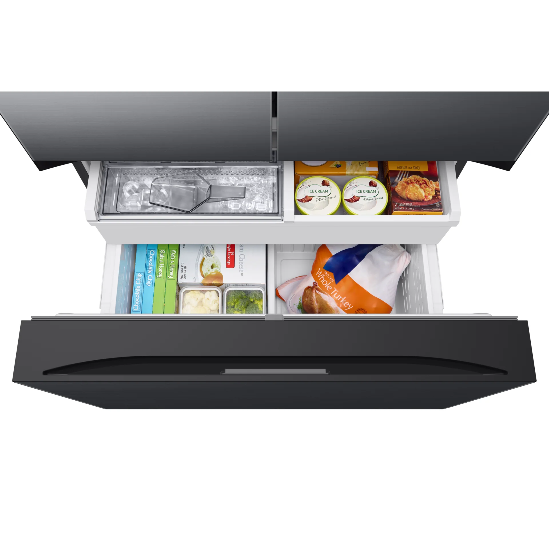 Samsung Bespoke 674L Frost Free Freestanding French Style Fridge Freezer - Black | RF24BB620EB1EU - Image 6