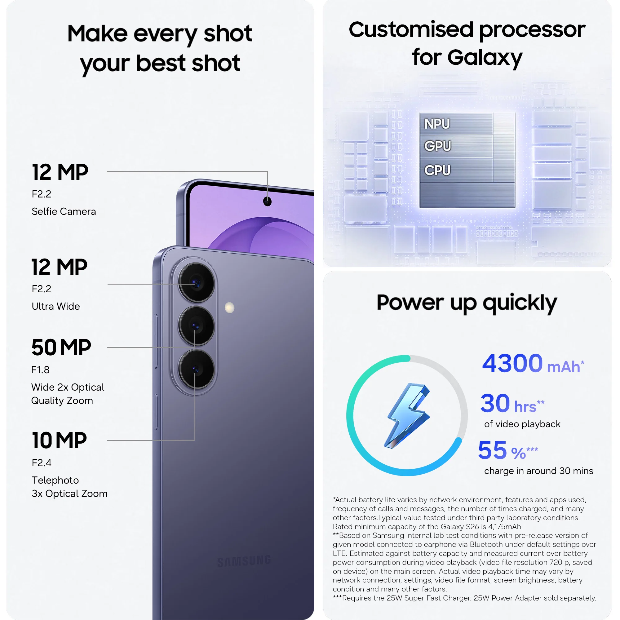Samsung Galaxy S26 256GB 5G Smartphone - Cobalt Violet | SM-S942BZVGEUB - Image 6