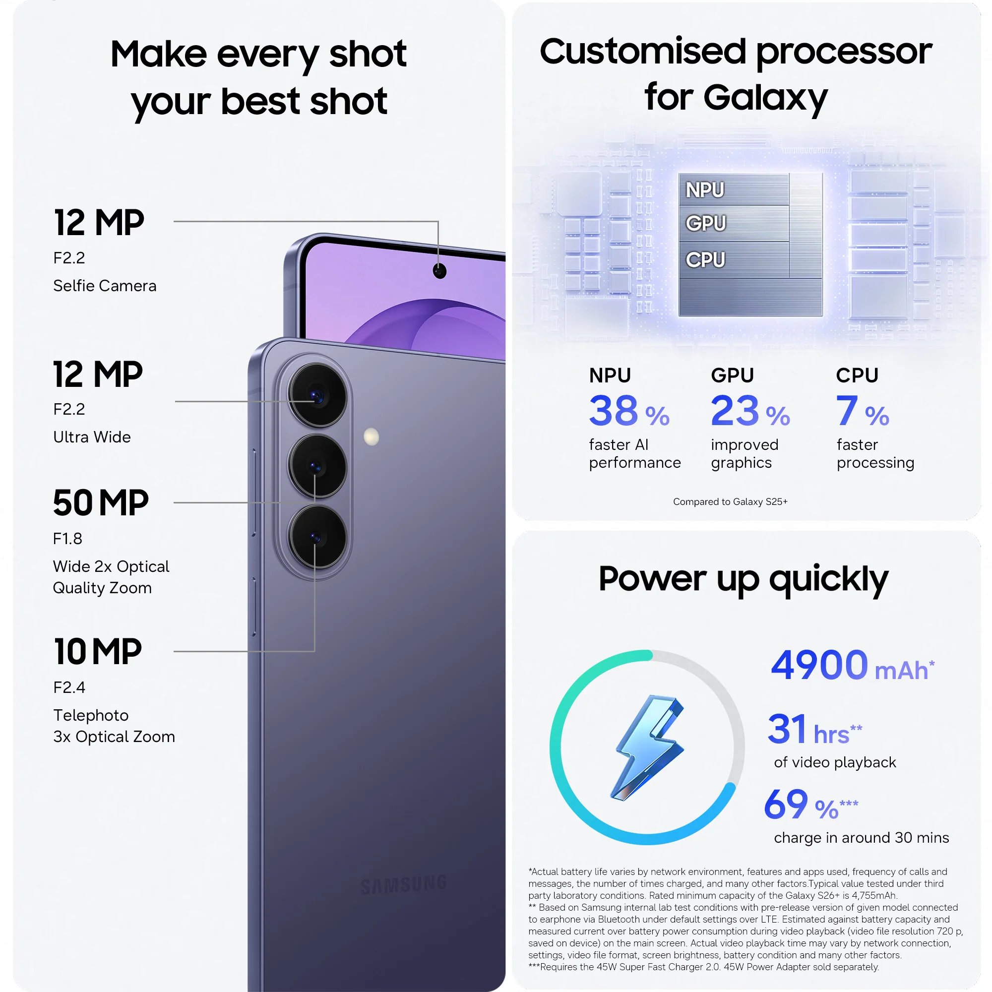 Samsung Galaxy S26 Plus 256GB 5G Smartphone - Cobalt Violet | SM-S947BZVDEUB - Image 6