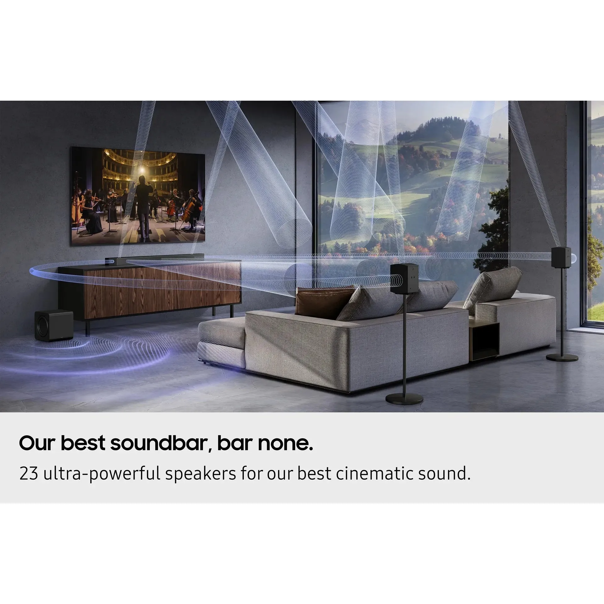 Samsung Q-Series 11.1.4CH Soundbar with Subwoofer & Rear Speakers - Titan Black | HW-Q990F/XU - Image 2