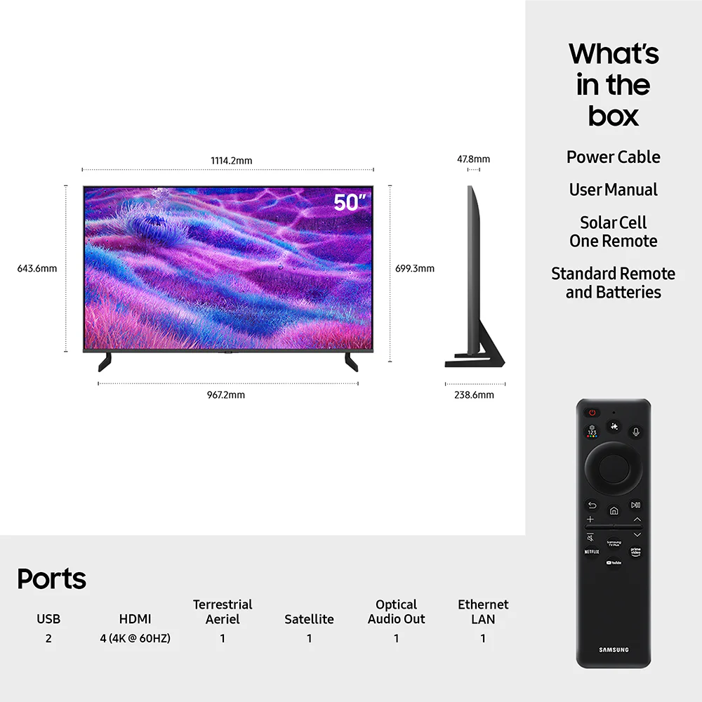 Samsung QN80F 50" 4K Smart TV - Carbon Silver | QE50QN80FAUXXU - Image 10