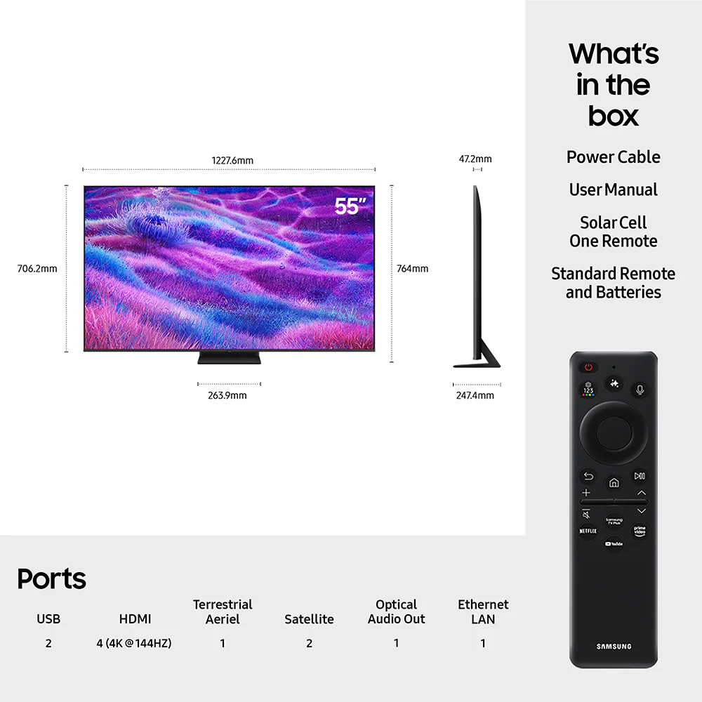 Samsung QN80F 55" 4K Smart TV - Carbon Silver | QE55QN80FAUXXU - Image 12