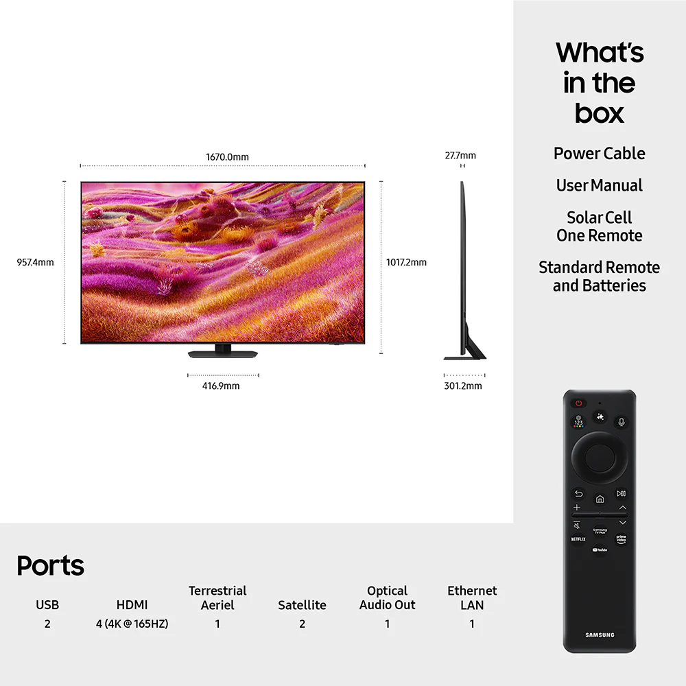 Samsung QN90F 75" 4K Smart TV - Titan Black | QE75QN90FATXXU - Image 11