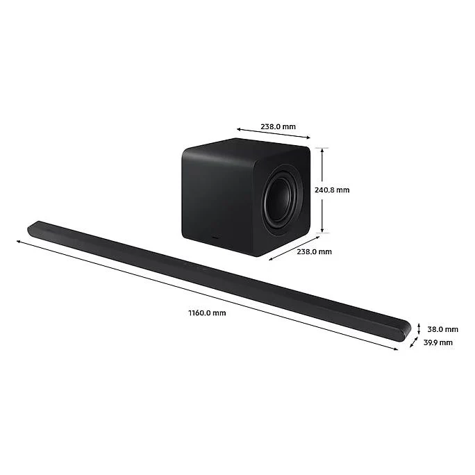 Samsung S800D Ultra Slim 3.1.2CH Lifestyle Soundbar with Subwoofer - Titan Black | HW-S800D/XU - Image 7