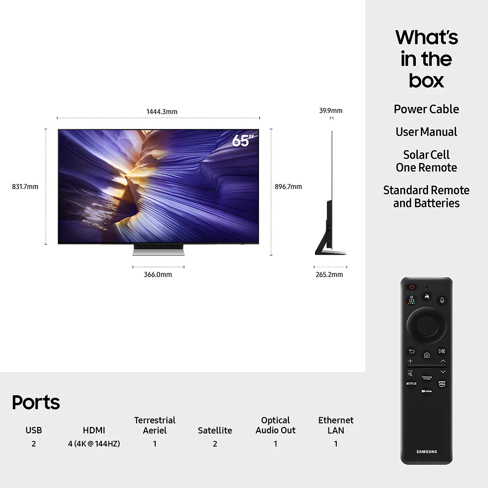 Samsung S90F 65" 4K Smart TV - Graphite Black | QE65S90FATXXU - Image 11