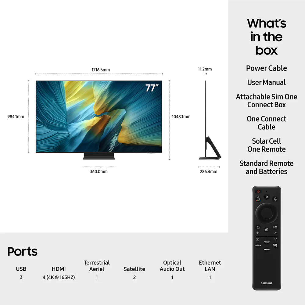 Samsung S95F 77" 4K Smart TV - Graphite Black | QE77S95FATXXU - Image 13