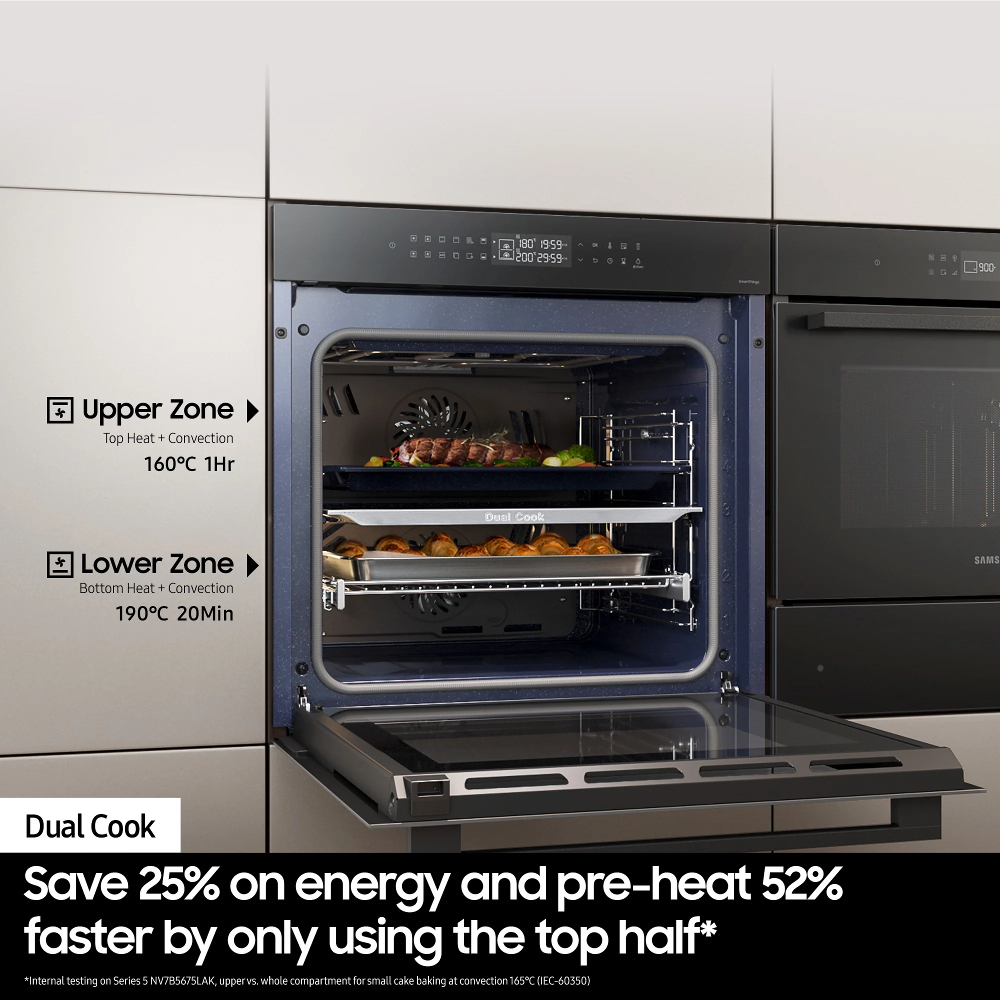 Samsung Series 5 76L Electric Smart Oven with Dual Cook Flex & Air Fry - Stainless Steel | NV7B5755SAS/U4 - Image 4