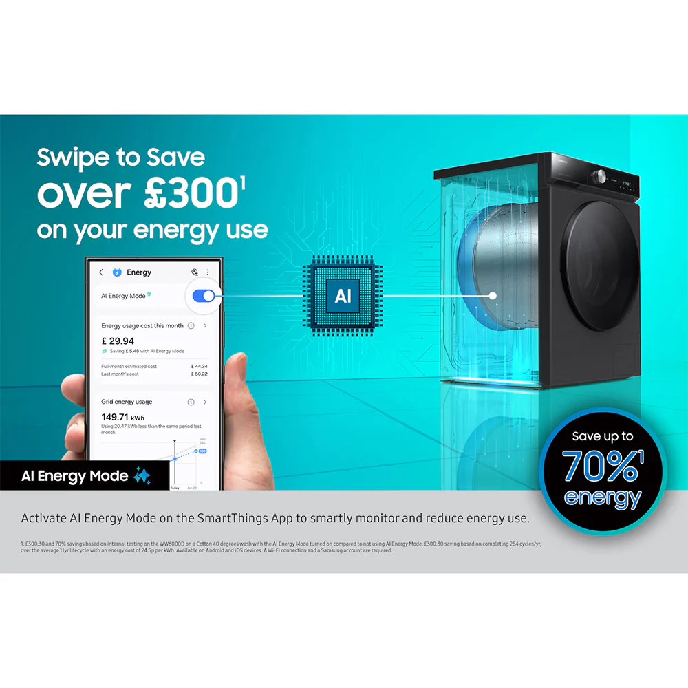 Samsung Series 5 9KG/5KG 1400RPM Freestanding Washer Dryer - Black | WD90DG5G34BBEU - Image 7