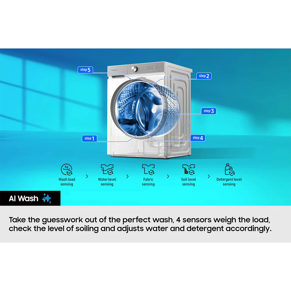 Samsung Series 5 9KG/5KG 1400RPM Freestanding Washer Dryer - Black | WD90DG5G34BBEU - Image 9