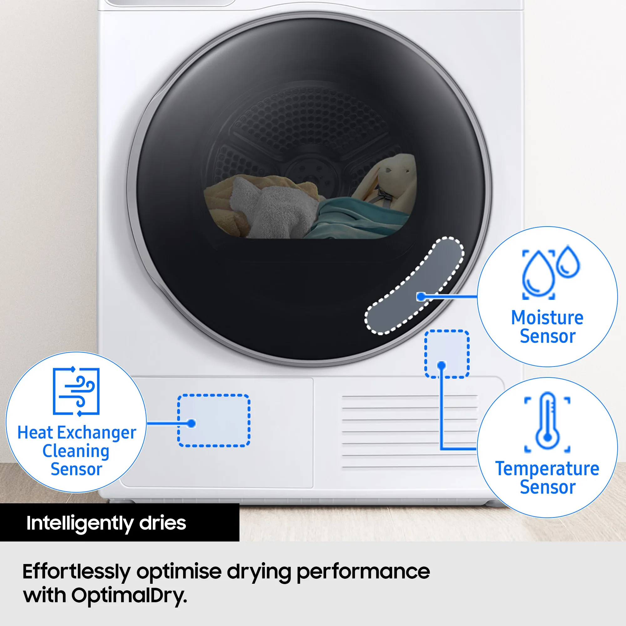 Samsung Series 5 9KG Freestanding Heat Pump Tumble Dryer - Black | DV90DG52A0ABEU - Image 5