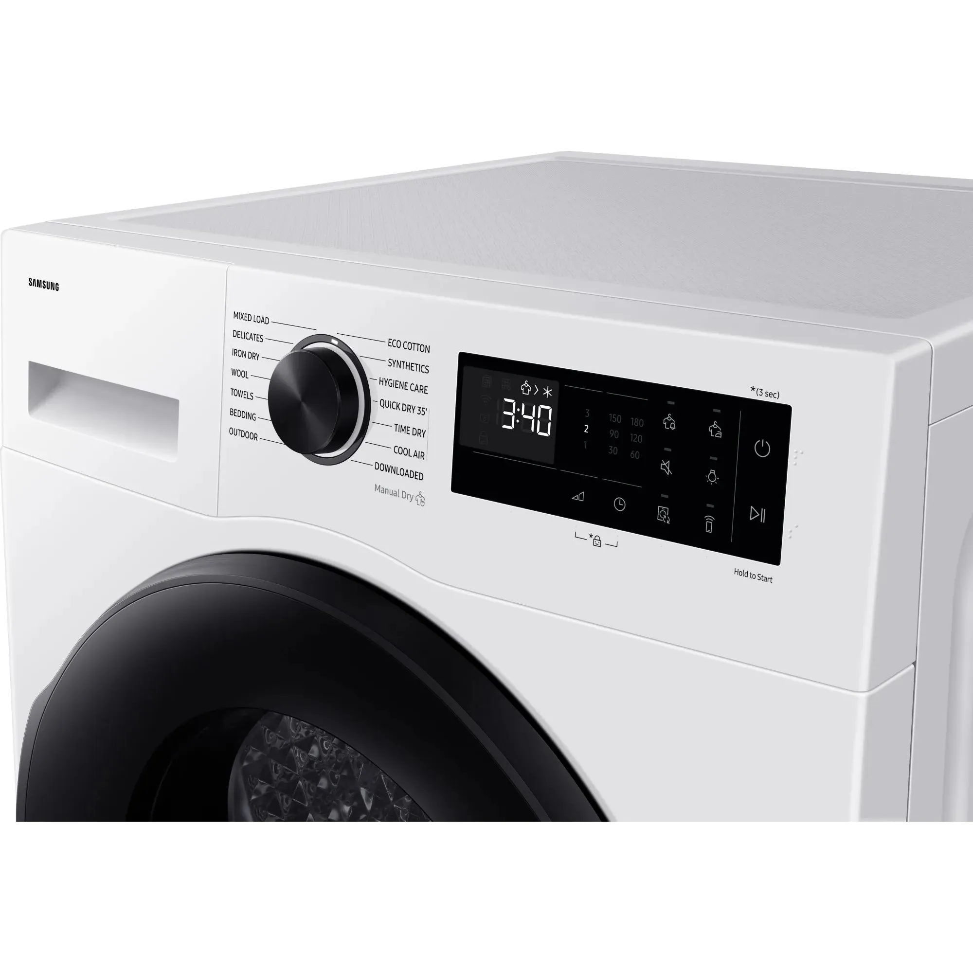 Samsung Series 5 9KG Freestanding Heat Pump Tumble Dryer - White | DV90DG52A0AEEU - Image 3