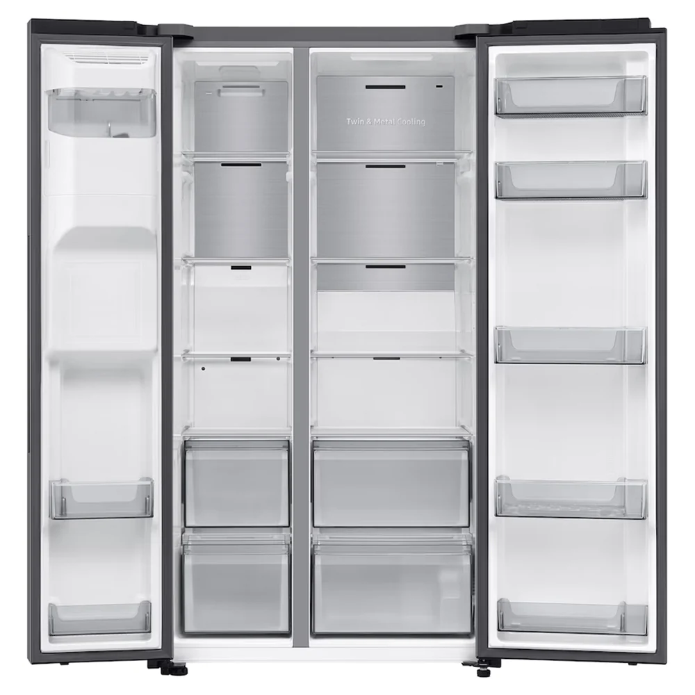 Samsung SpaceMax Series 7 Bespoke AI 634L Freestanding Fridge Freezer - Matt DOI Metal | RS70F66KCTEU - Image 2